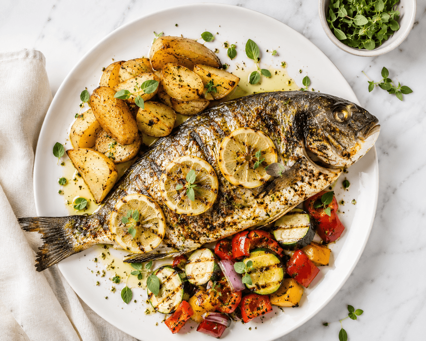 Mediterranean Grilled Fish at Achilles De Greeks
